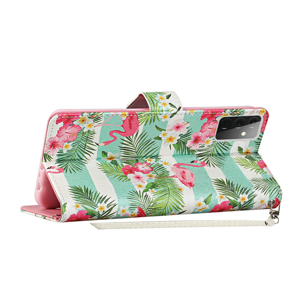 Moto G Power 2021 Vegan Design Wallet ID Card Case Cover - Flamingo (1103499)