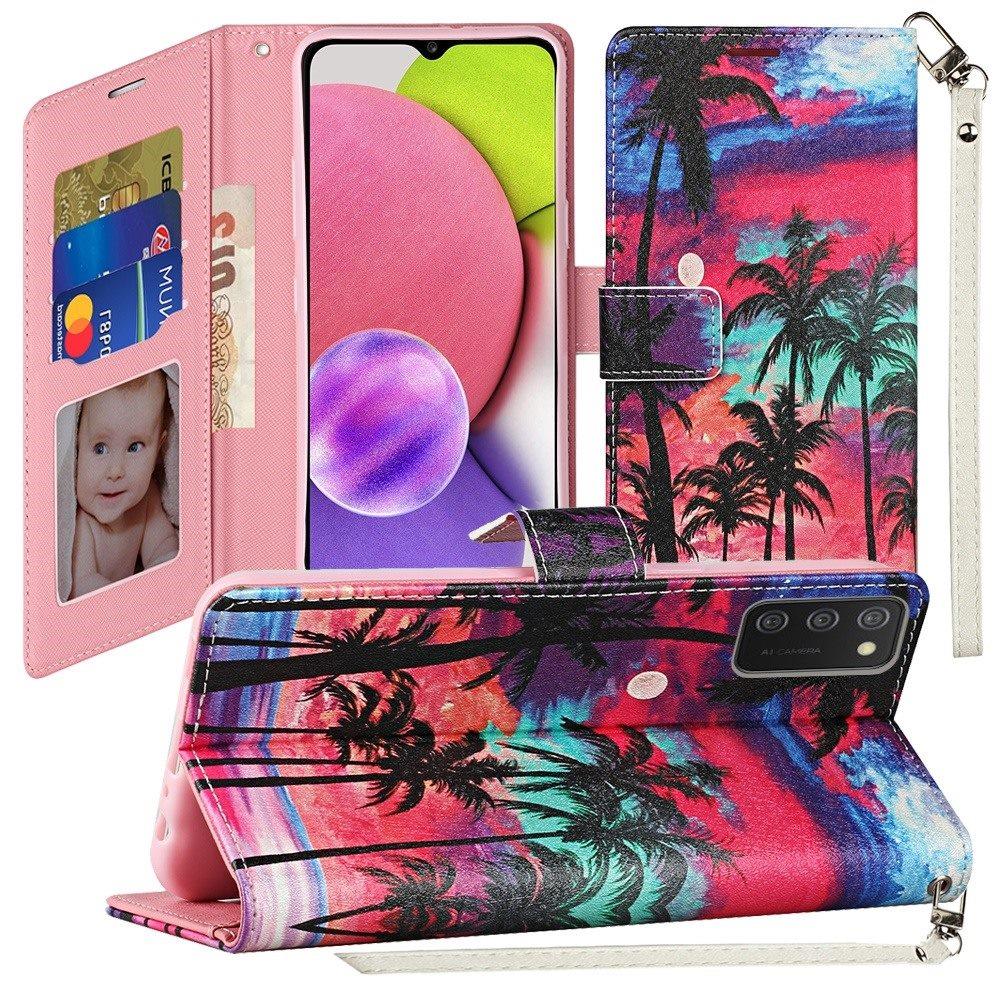 Samsung A13 4G 2022 Vegan Design Wallet ID Card Case Cover - Beautiful Island (1105217)