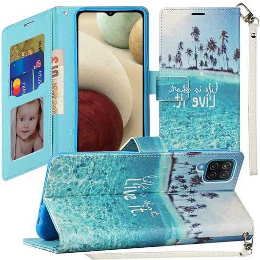 MOTO G PLAY (2021)  Vegan Design Wallet ID Card Case Cover - Live Life(1100827)