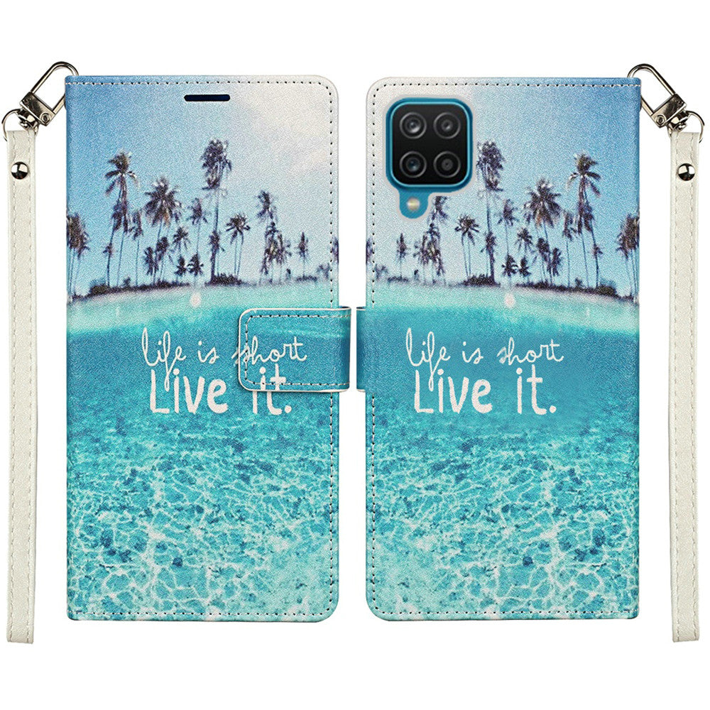 MOTO G PLAY (2021)  Vegan Design Wallet ID Card Case Cover - Live Life(1100827)