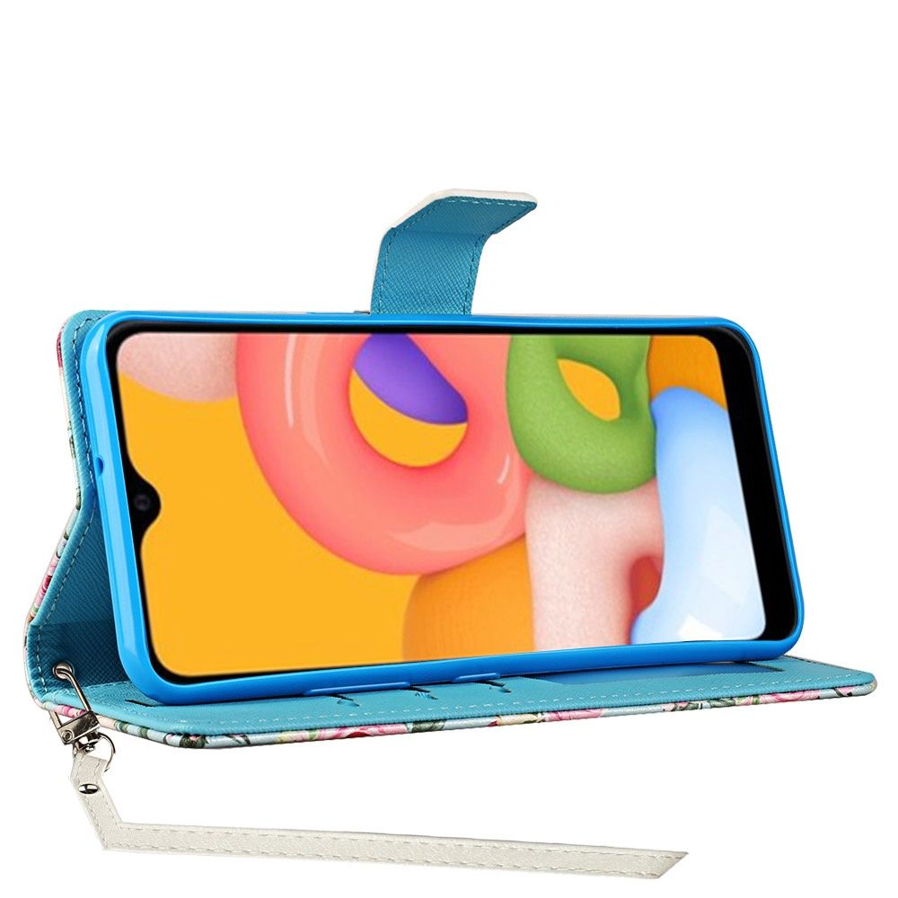 Samsung A01 Fashion Wristlet Wallet with Strap - Live Life (10253)
