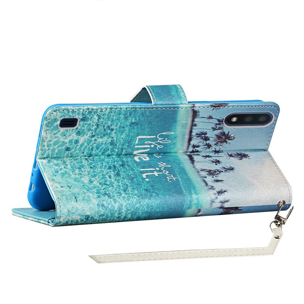 Samsung A01 Fashion Wristlet Wallet with Strap - Live Life (10253)
