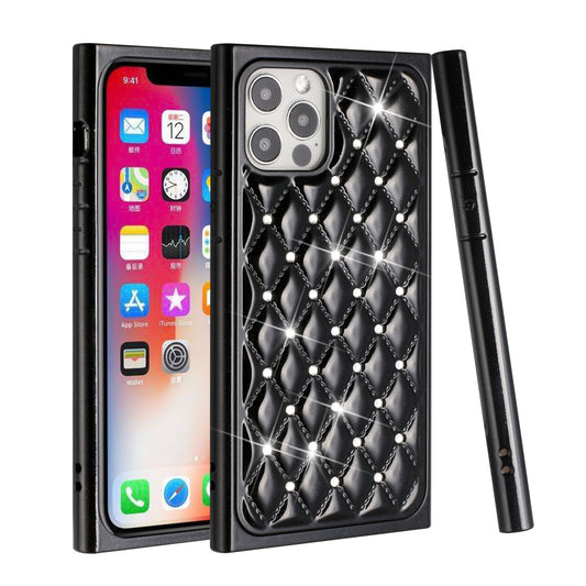 Apple iPhone XR GEM Diamonds Premium Sturdy Beautiful Hybrid Case Cover - Black (1102736)