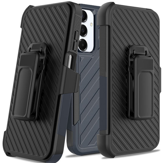 Samsung A16 5G Noble lined shockproof dual layer hybrid with Holster - Blue/Black (1102489)
