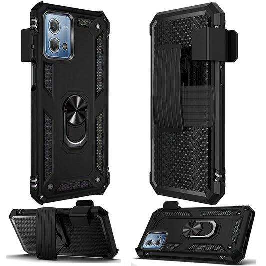 Motorola G Stylus 5G 2023 Holster Magnetic Ringstand Clip Cover Case - Black (1105769)