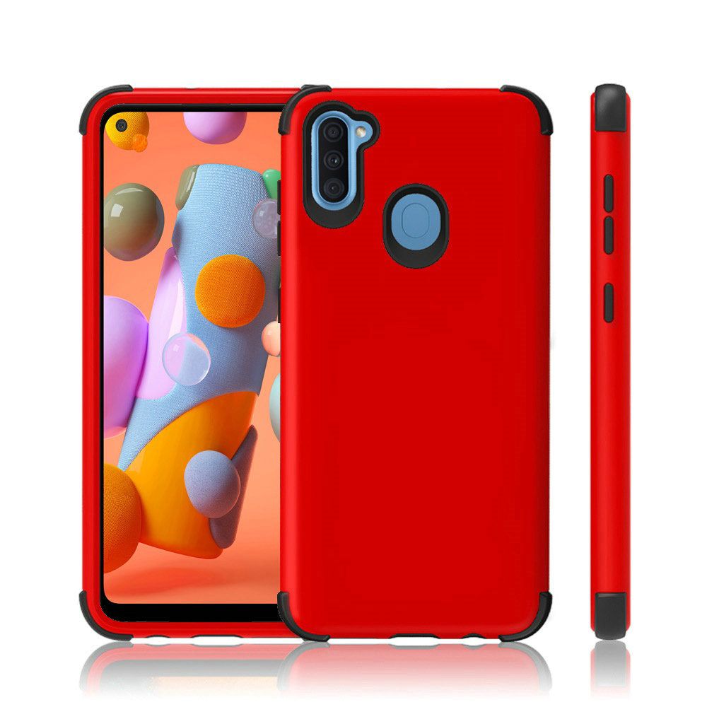 Samsung Galaxy A11 King Tuff Hybrid Case Cover - Red /Black (110070)