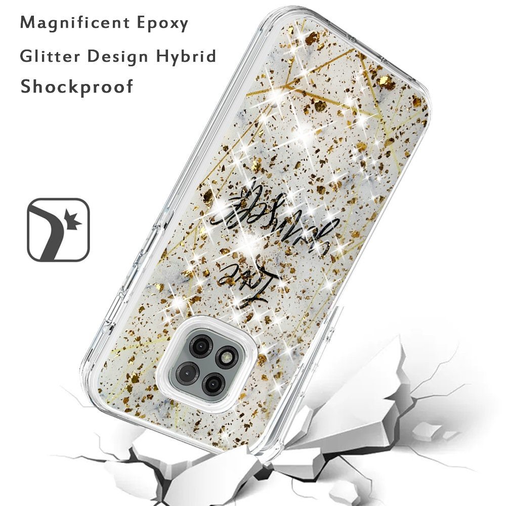 Moto G Power 2021 Magnificent Epoxy Glitter Design Hybrid Case Cover - Love Yourself (1102895)