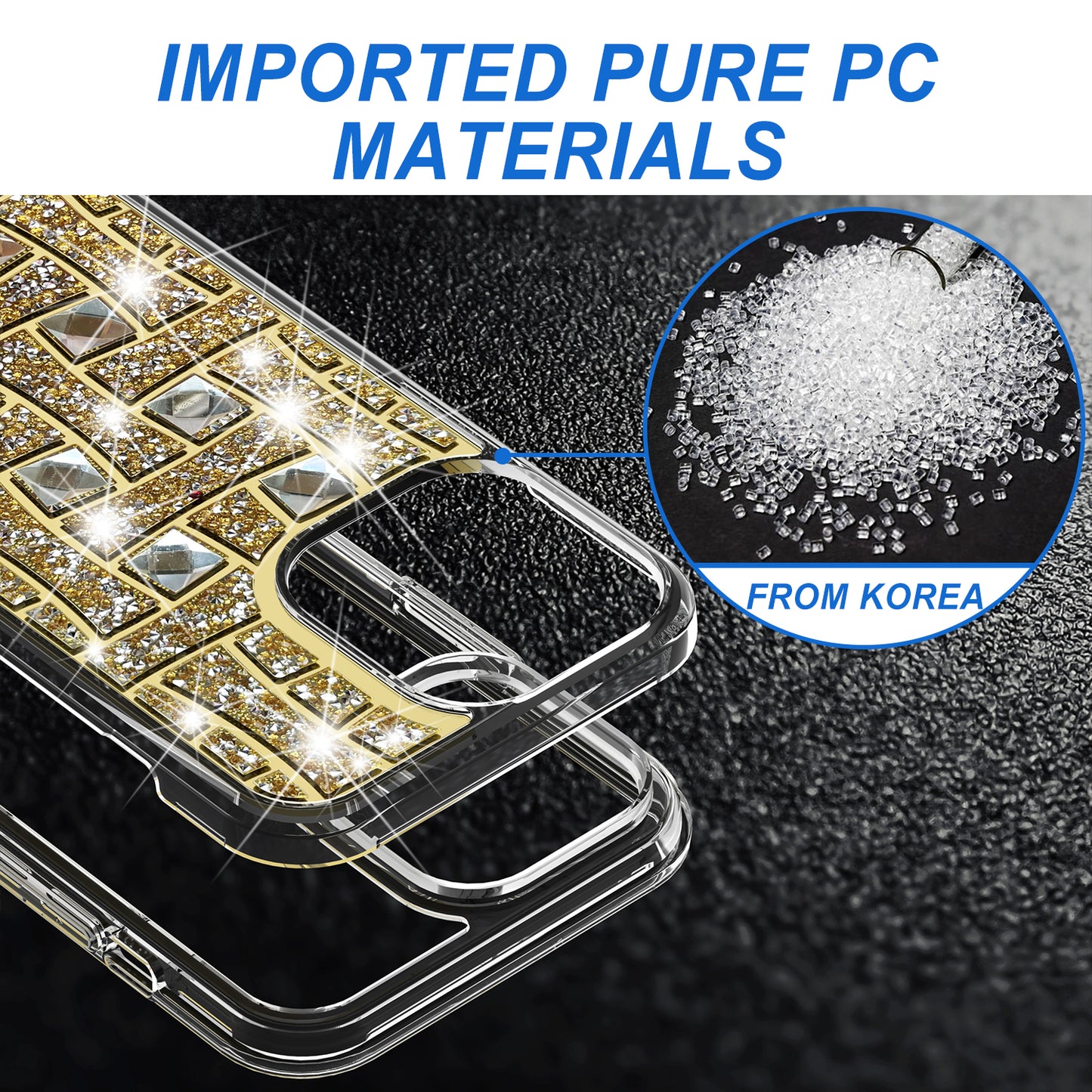 Motorola MOTO G 5G 2023 Bling Hybrid Case Cover - Gold (1105824)