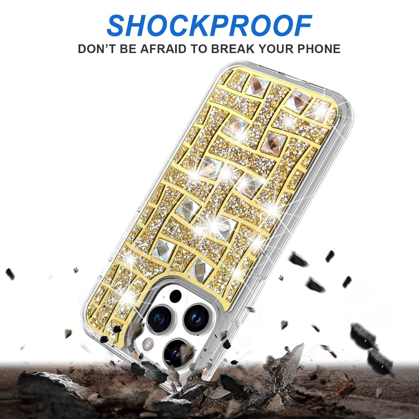 Motorola MOTO G 5G 2023 Bling Hybrid Case Cover - Gold (1105824)