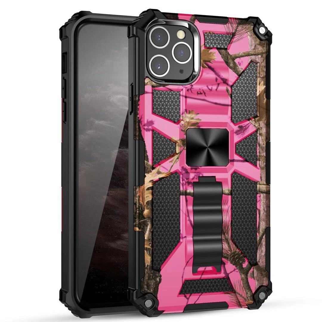 Apple iPhone SE2 (2020) 8/7 Machine Design Magnetic Kickstand Case Cover - Camo Pink (1103011)
