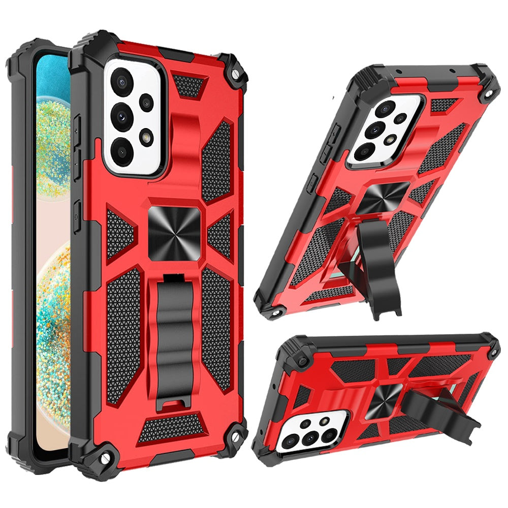Samsung A23 5G Machine Magnetic Kickstand Case Cover - Red (1105091)