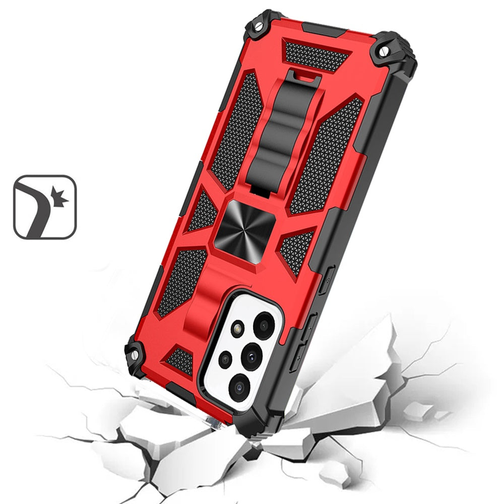 Samsung A23 5G Machine Magnetic Kickstand Case Cover - Red (1105091)