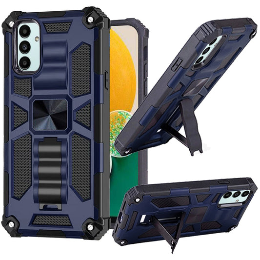 Samsung A13 5G, A13 LTE, A04s Machine Magnetic Kickstand Case Cover - Dark Blue (1105860)