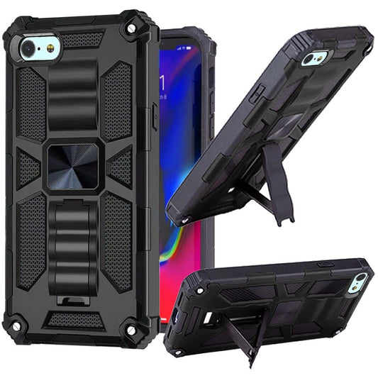 Apple iPhone SE 3 (2022) SE/8/7 Machine Magnetic Kickstand Case Cover - Black (1105166)