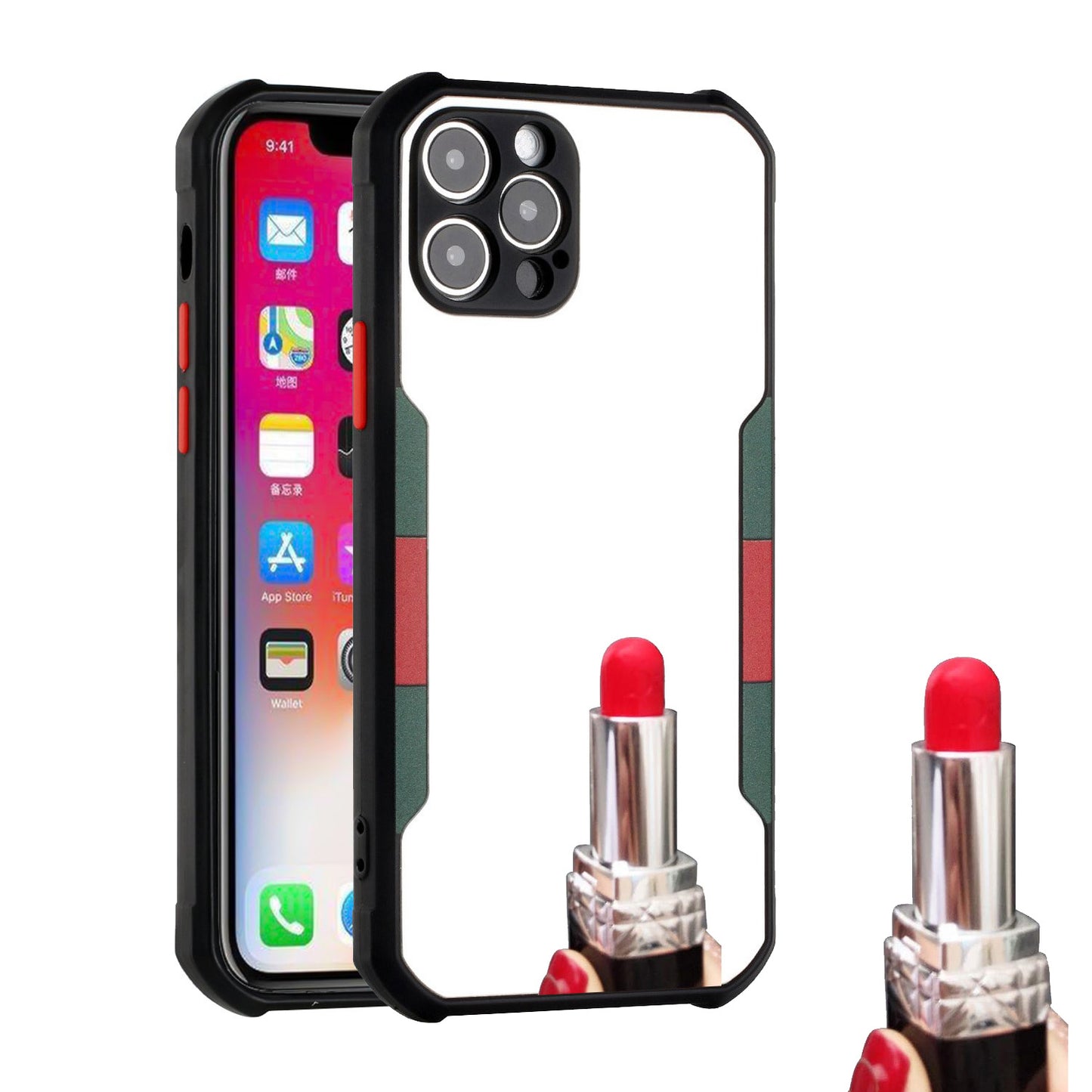 Apple iPhone XR Mirror on Silver Film Hybrid Case Cover - Black (1102724)