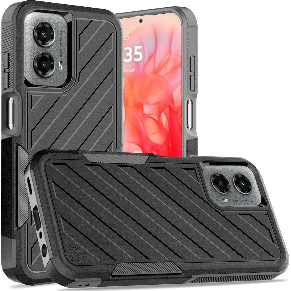 Motorola Moto G Stylus 5G 2024 Noble lined shockproof dual layer hybrid - Black/Grey (1106962)