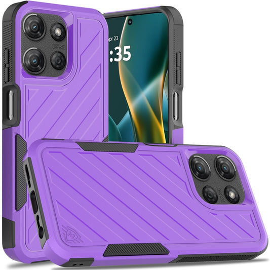 Moto G Stylus 5G 2025 Noble lined shockproof dual layer hybrid - Dark Purple/Black  (1102846)