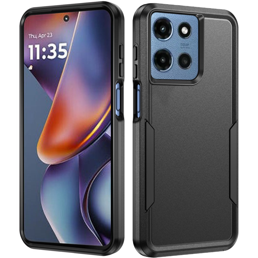 Motorola Moto G 5G 2025 Tough Hybrid Case - Black ( 1103692) (MSRP $39.99)