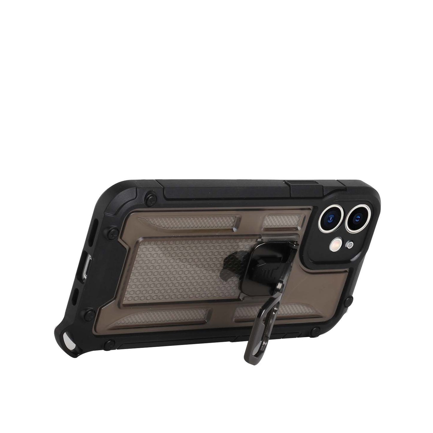 Apple iPhone 13 Pro 6.1 Opener Metal Magnetic Kickstand Hybrid Case Cover - Black (1102153)