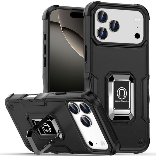 iPhone 17 Pro Max OPTIMUM Magnetic Ring Stand Hybrid Case Cover - Black ( 1107749) (MSRP $59.99)