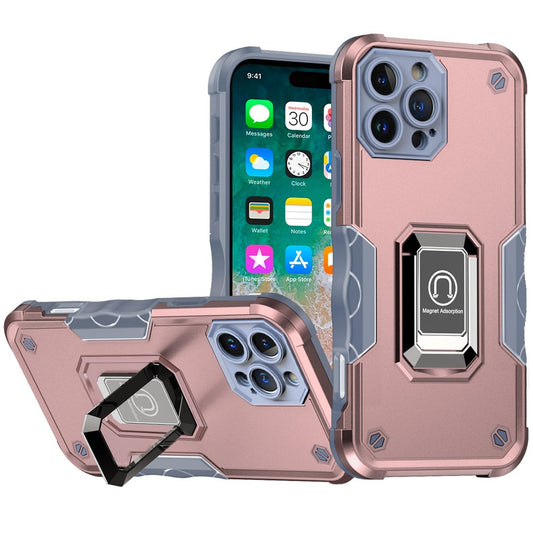 iPhone 16 Pro Max 6.9 inch OPTIMUM Magnetic Ring Stand Hybrid Case Cover - Rose Gold (1102960)