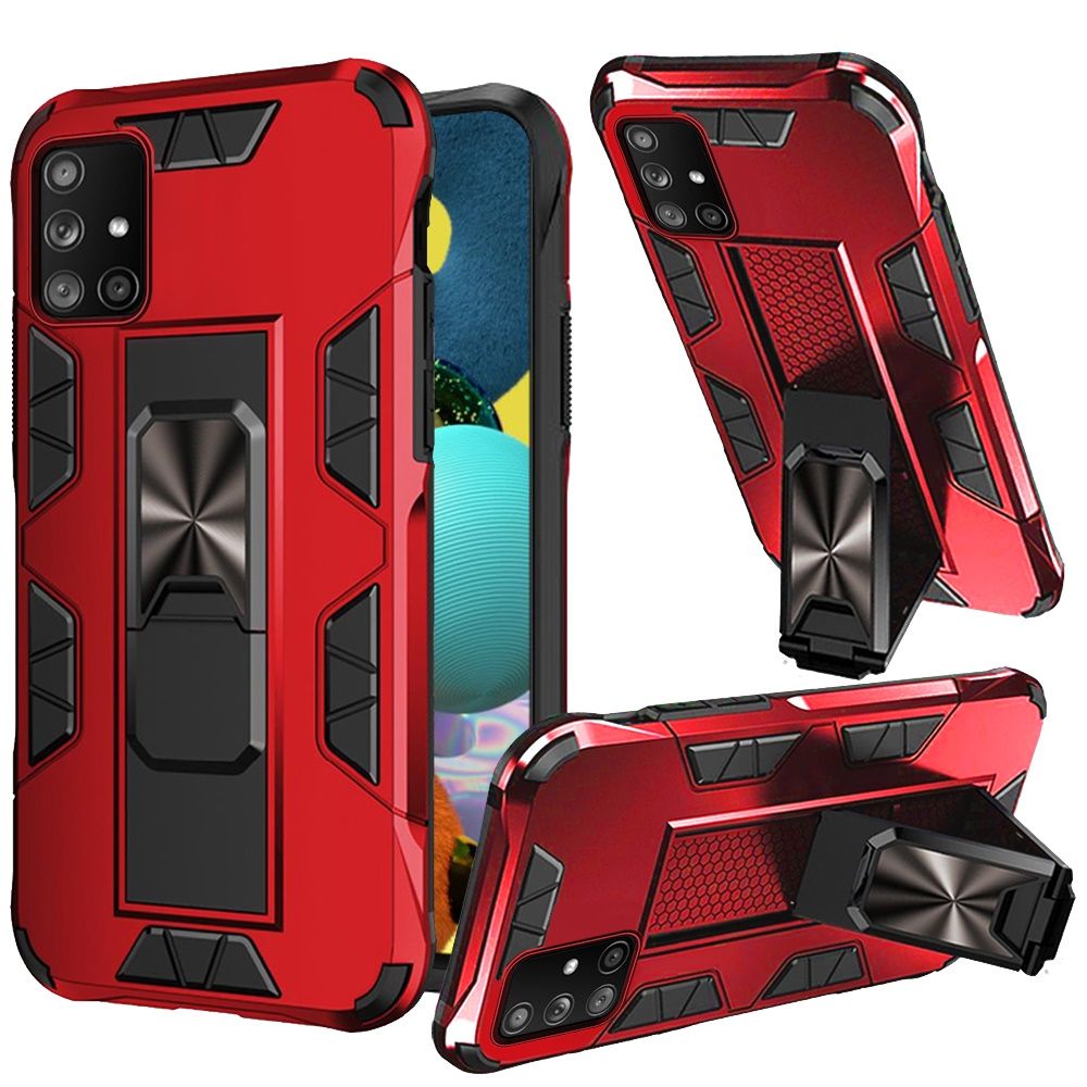 Samsung Galaxy A51 5G Optimum Magnetic RingStand Case Cover - Red (110293)