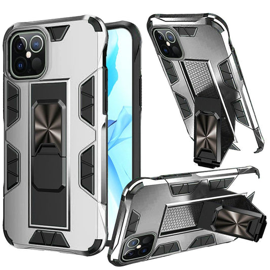 Apple iPhone 12 Pro Max 6.7 Optimum Magnetic RingStand Case Cover - Silver (110311)