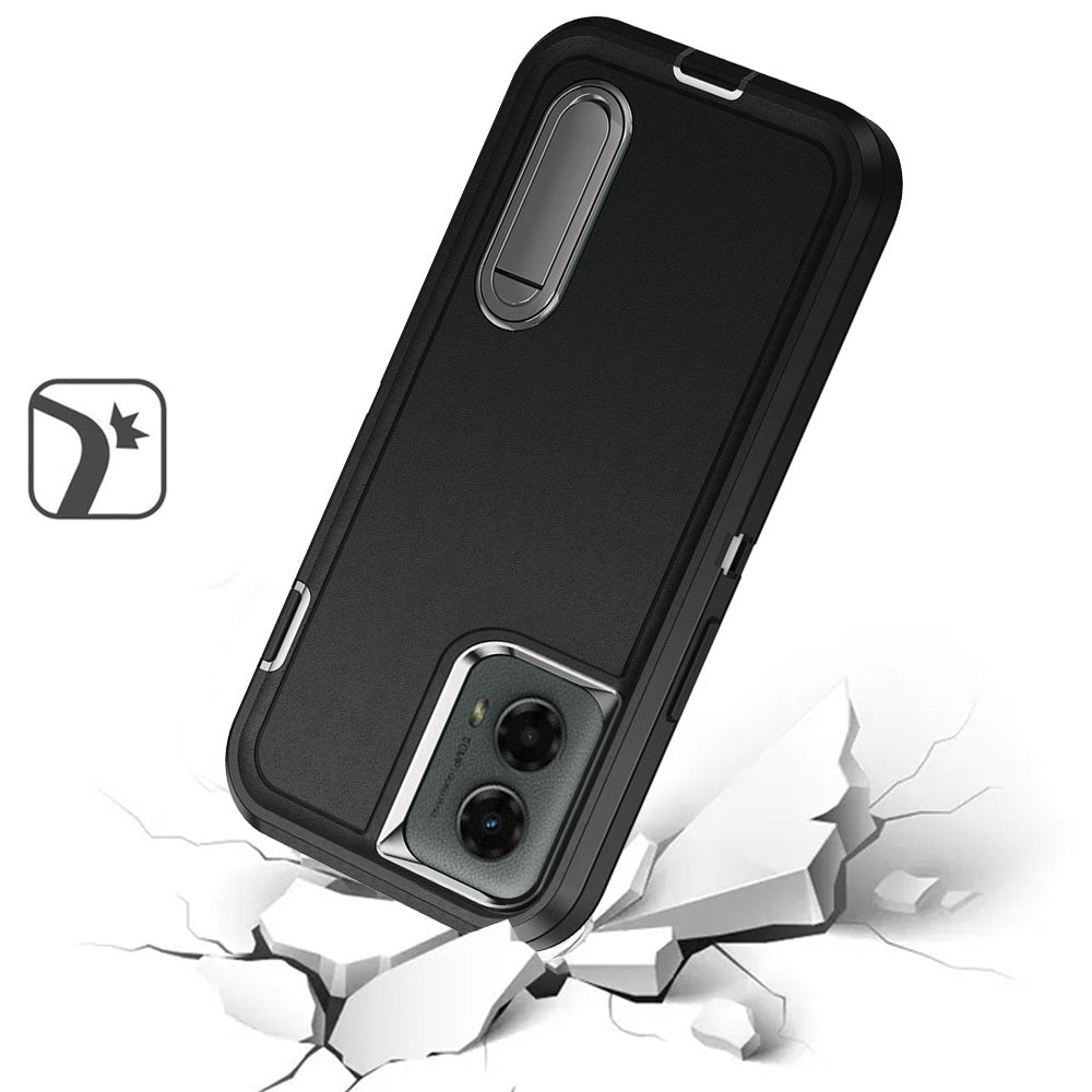 Motorola Moto G 5G 2024 PEAK 3in1 Toughest Hybrid with Stand Cover Case - Black/Black (1106805)