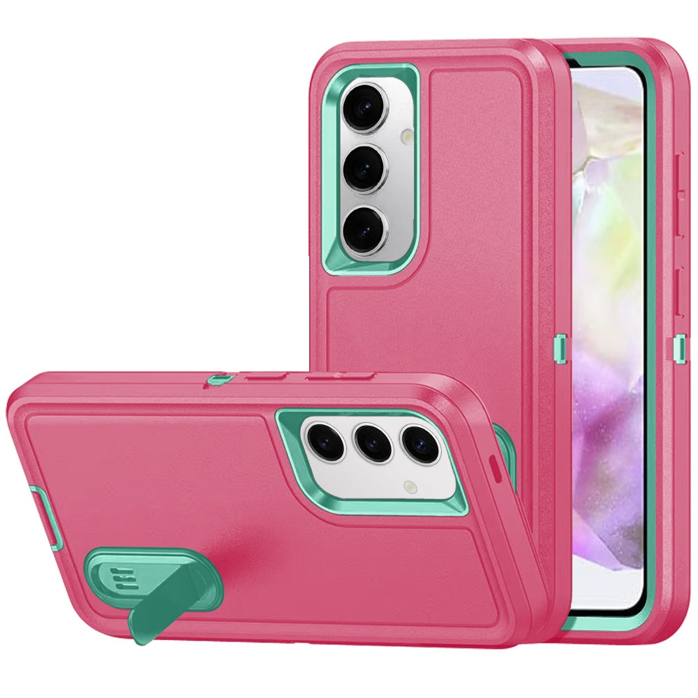 Samsung Galaxy A36 PEAK 3in1 Toughest Hybrid with Stand Cover Case - Teal/Hot Pink (1102990)