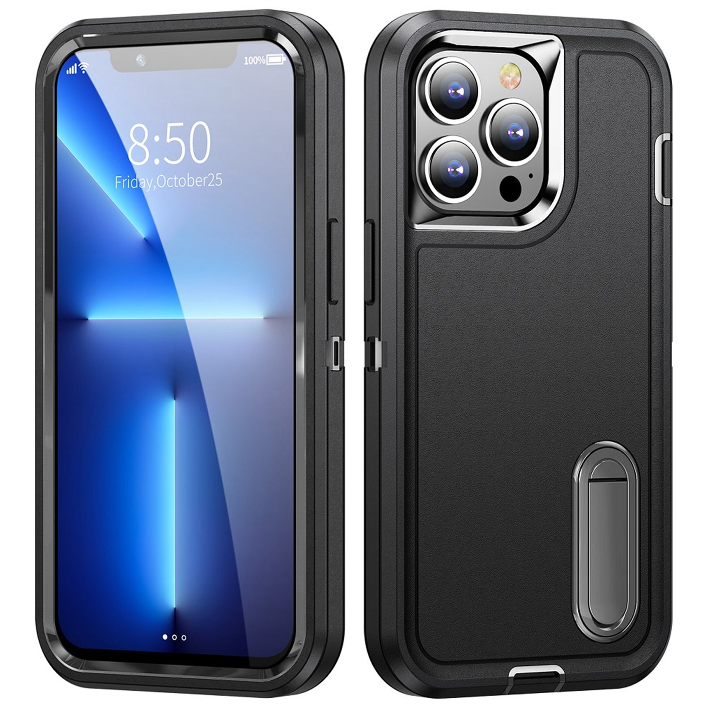 Apple iPhone 11 (XI6.1) PEAK 3in1 Toughest Hybrid with Stand Cover Case - Black/Black (1106737)