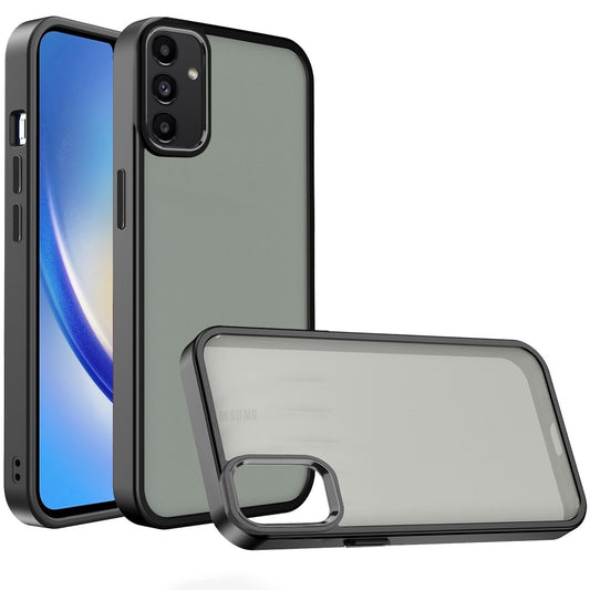 Samsung A15 5G Polished Oil Thick Acrylic Metal Button Hybrid Case Cover - Black ( 1103368) (MSRP $49.99)