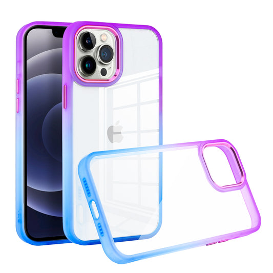 Apple iPhone 14 MAX Radiant Two Tone Transparent Thick Hybrid Case Cover - Purple/Blue (1104628)