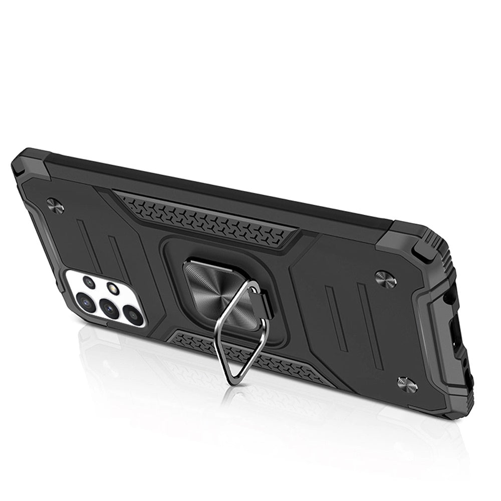 Samsung A23 5G Robust Magnetic Kickstand Hybrid Case Cover - Black (1104801)