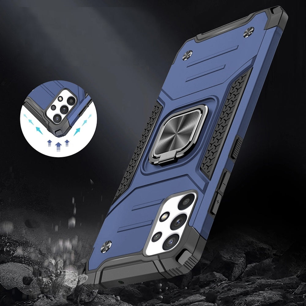 Samsung A23 5G Robust Magnetic Kickstand Hybrid Case Cover - Blue (1104802)