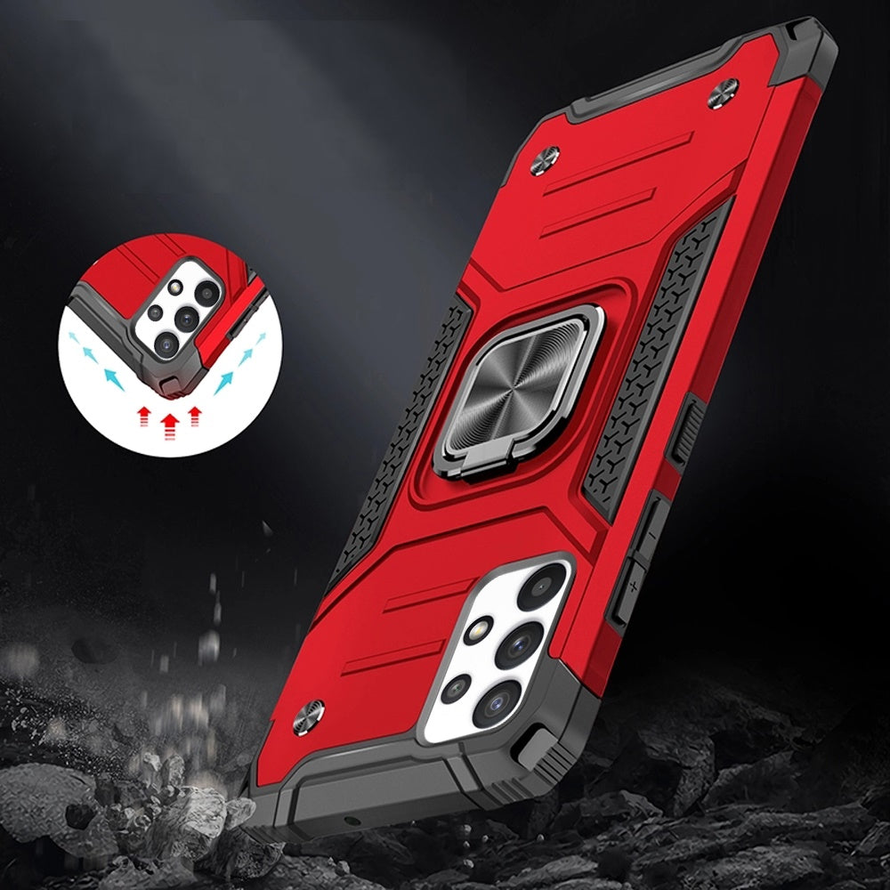 Samsung A23 5G Robust Magnetic Kickstand Hybrid Case Cover - Red (1104803)