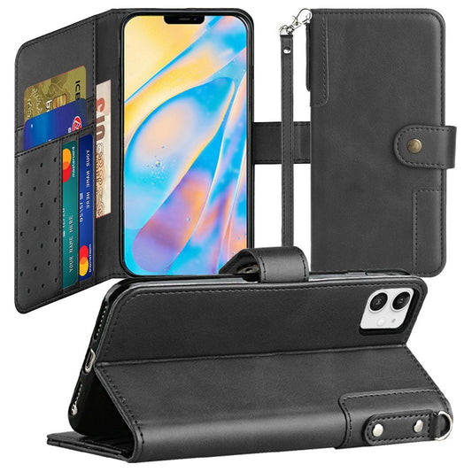 Motorola Moto G Stylus 5G (2022) Retro Wallet Card Holder Case Cover - Black (1103976)