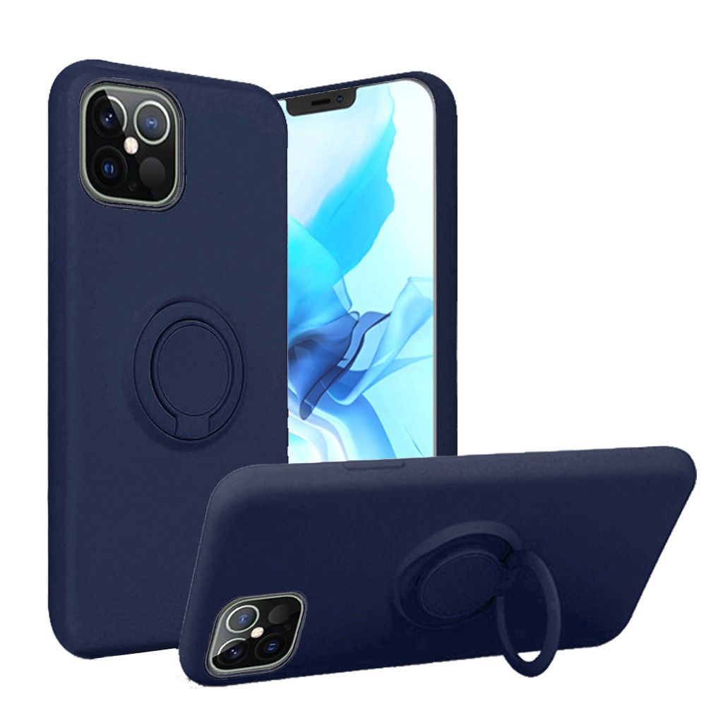 Apple iPhone 13 Pro 6.1 Magnetic Ring Holder Stand TPU Case Cover - Blue (1101997)