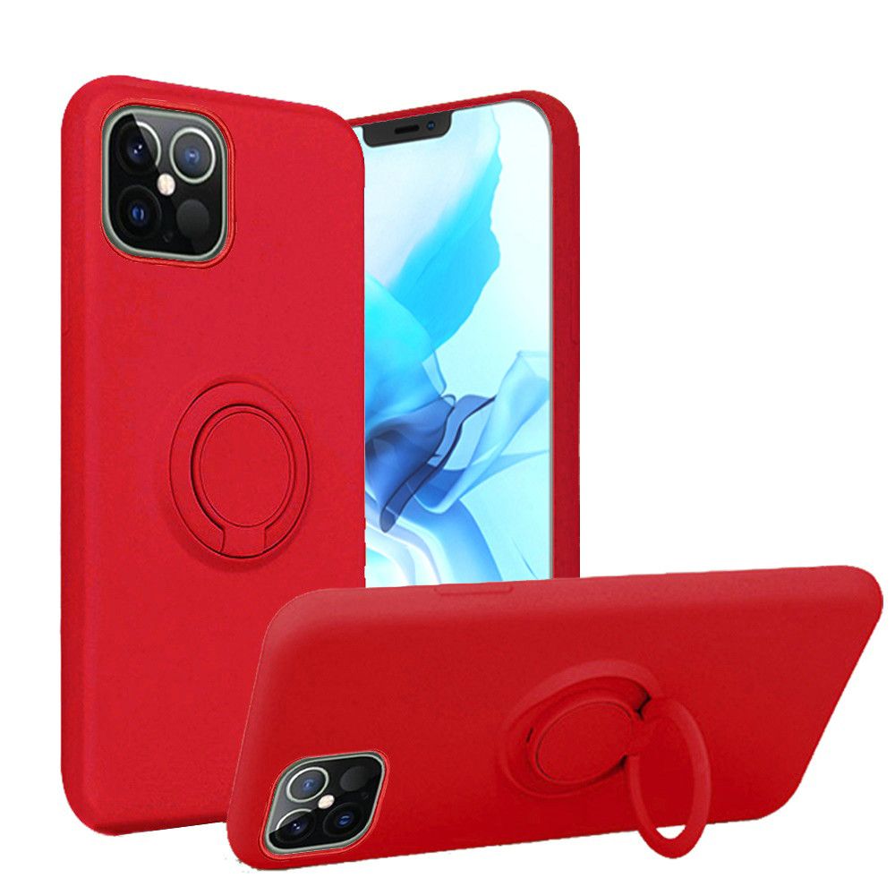 Apple iPhone 13 Pro 6.1 Magnetic Ring Holder Stand TPU Case Cover - Red (1101998)
