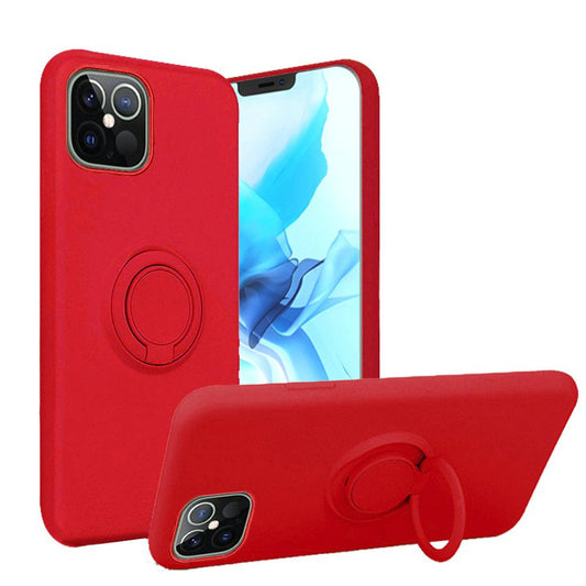 Apple iPhone 13 Pro 6.1 Magnetic Ring Holder Stand TPU Case Cover - Red (1101998)