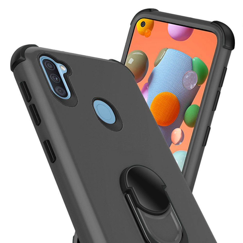 Samsung Galaxy A11 King Ring Magnetic Kickstand Case Cover - Grey (110076)