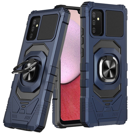 Samsung A14 5G Robotic Hybrid with Magnetic Ring Stand Case Cover - Dark Blue (1107698)