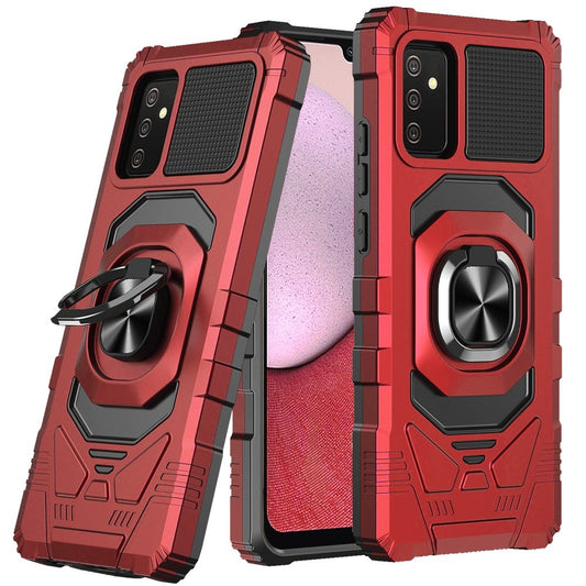 Samsung A14 5G Robotic Hybrid with Magnetic Ring Stand Case Cover - Red (1107699)