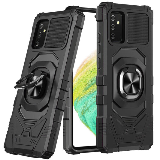 Samsung A54 Robotic Hybrid with Magnetic Ring Stand Case Cover - Black (1107734)