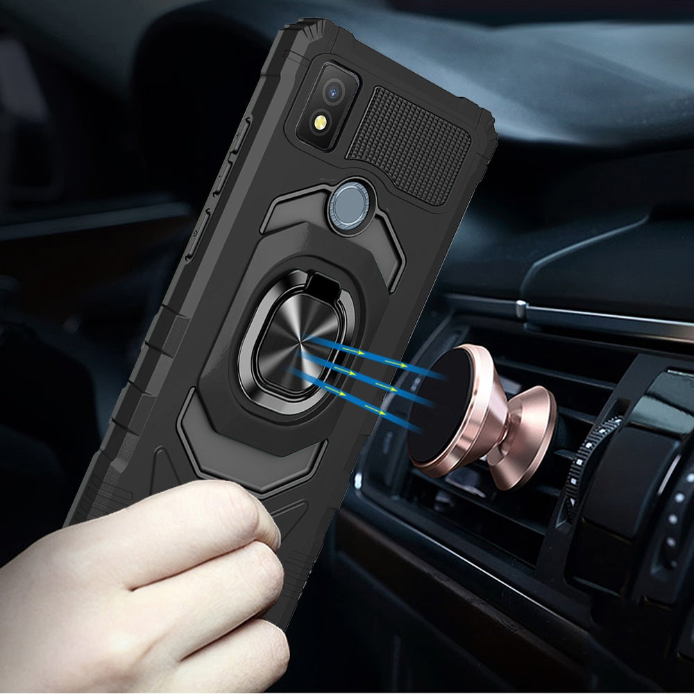 Cricket Icon 4 Robotic Hybrid with Magnetic Ring Stand Case Cover - Black (1105069)