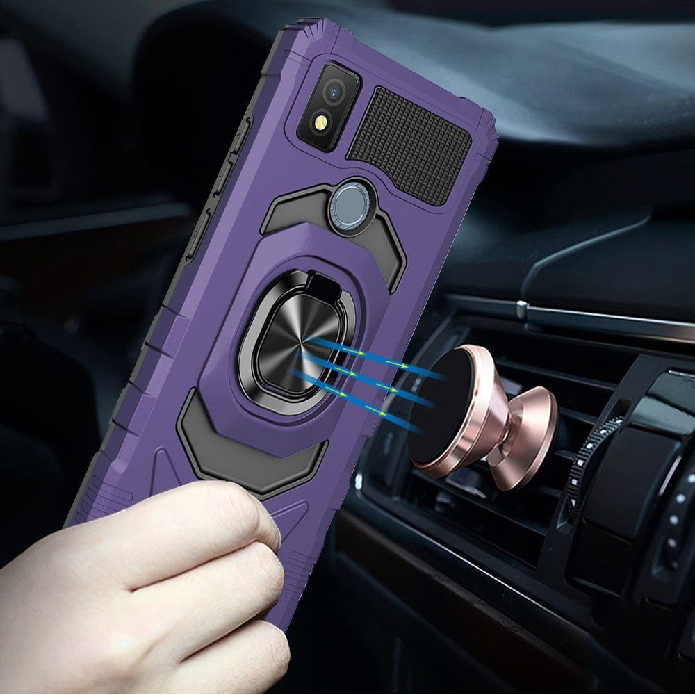 Cricket Icon 4 Robotic Hybrid with Magnetic Ring Stand Case Cover - Purple (1105072)