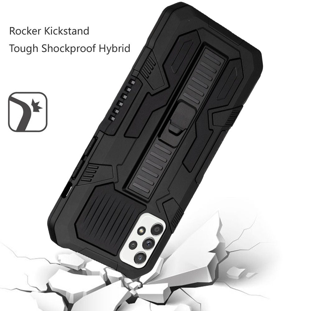 Samsung Galaxy A52 5G Rocker Kickstand Tough Shockproof Hybrid Case Cover - Black (1101072)