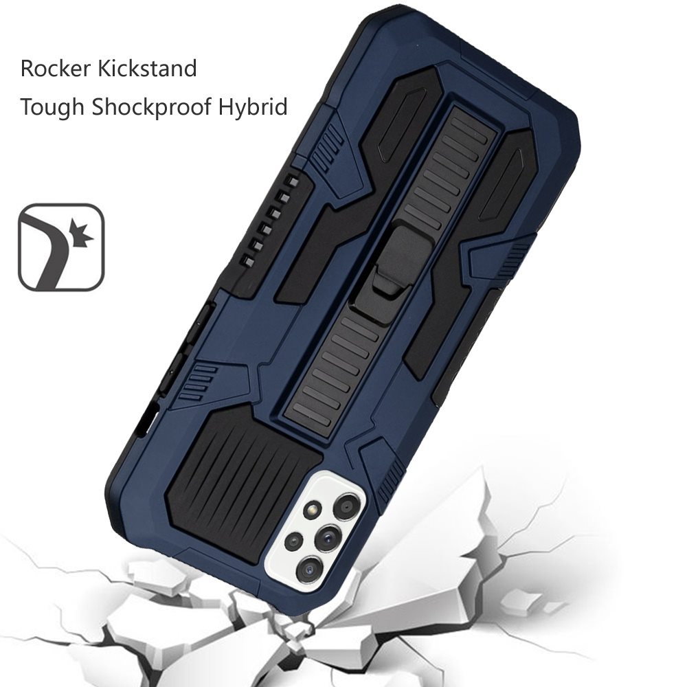 Samsung Galaxy A52 5G Rocker Kickstand Tough Shockproof Hybrid Case Cover - Blue (1101073)