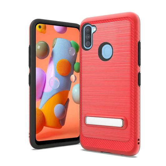 Samsung Galaxy A11  Hybrid Edged Lining magnetic kickstand - Red (10046)