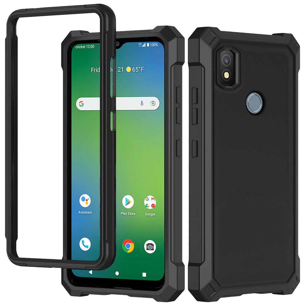 Cricket Icon 4 Shell Matte Finish Hybrid Case Cover - Black (1105169)