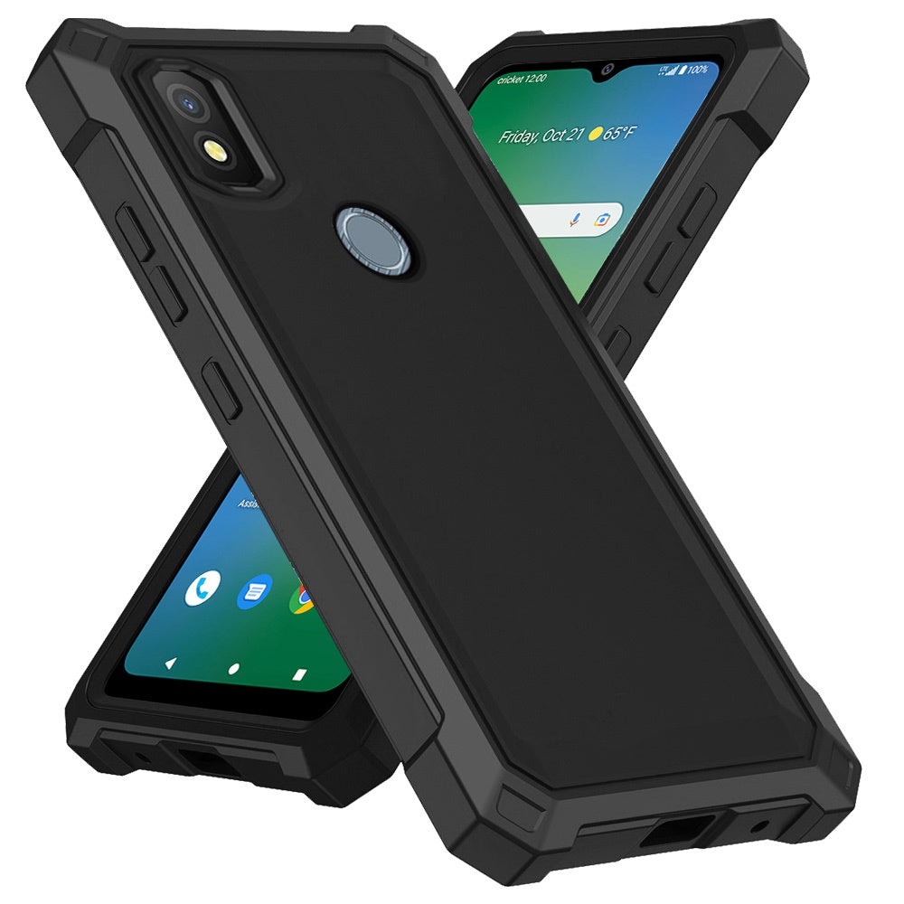 Cricket Icon 4 Shell Matte Finish Hybrid Case Cover - Black (1105169)